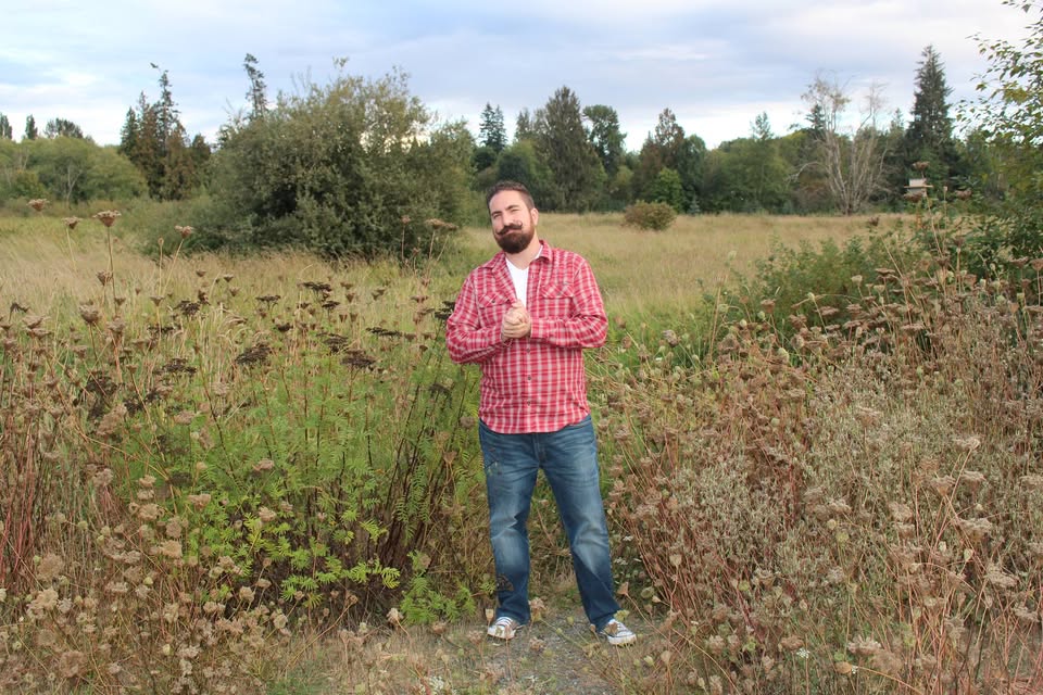 Jeff Jacobs standing in a Langley City green space